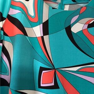 Women’s Teal Abstract Print dress